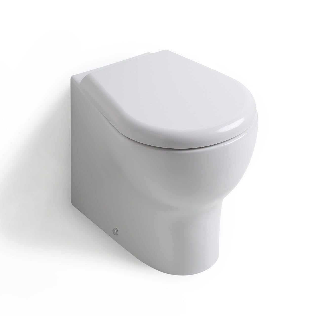 Kiamami Valentina - Tapa de inodoro en material termoendurecido blanco con cierre suave | Suave
