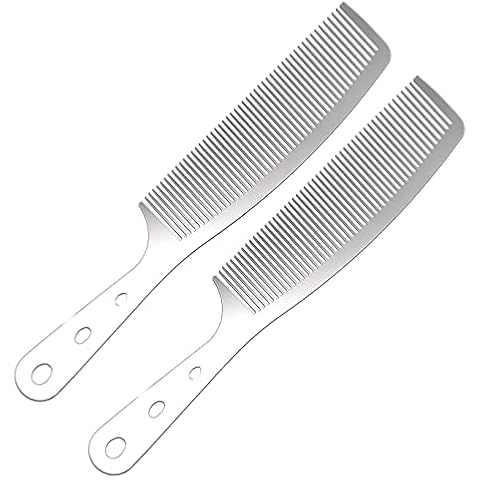 2 x antistatische Friseurkämme aus Metall Cover