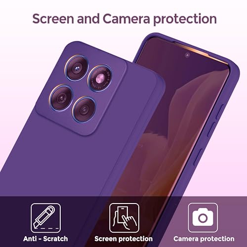 Image of SBMS Silicone Back Cover Case for Motorola Moto G67 Power 5G / Moto G57 Power 5G | Soft Micro-Fibre Lining Inside | Camera Protection Bump | Shockproof Back Cover Case for Moto G67 Power 5G (Purple)