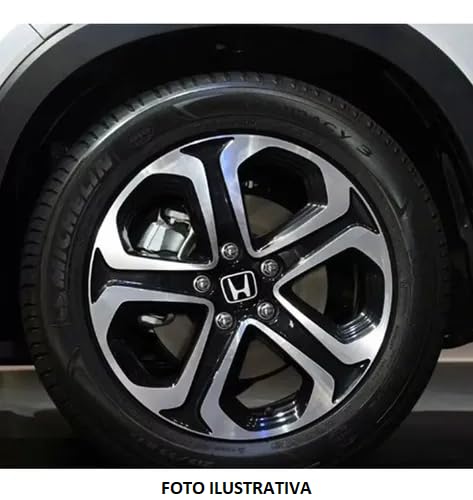 Calotinha Central Centro Miolo Tampa Roda Honda Hrv Civic Crv Preta 69mm