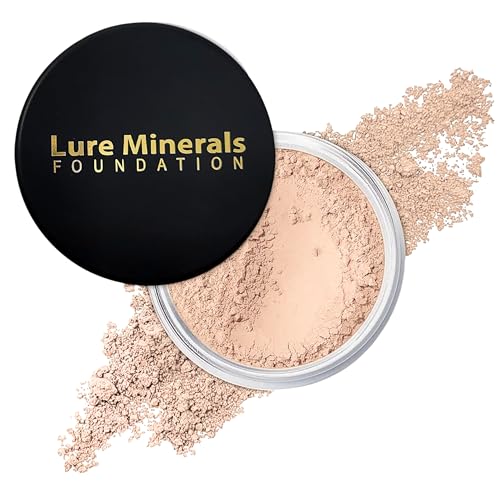 Lure Minerals Foundation Loose Powder 8g Sifter Jar- Choose Color,free of Harmful Ingredients (Compare to Bare Minerals (Fairly Light -Matte 8 grams)