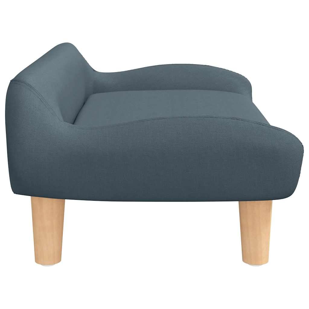 vidaXL Cama y Sofá para Perros de Tela Gris Oscuro, Asiento para Mascota 70x40x24 cm