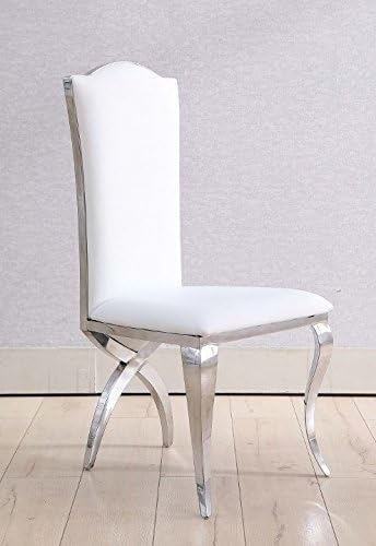 LISF ITALIAN STYLE DINING CHAIR - WHITE LEATHER