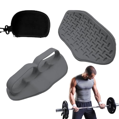 Eventerde Levantamiento de Pesas para Hombres, agarres de Mano para Levantar Pesas | Silicona empuñaduras de Levantamiento de Pesas sin Dedo,Guantes de Entrenamiento ergonómico Guantes de