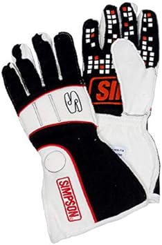 SIMPSON VRLK-F Vortex Glove (Large Black/White- Fia)