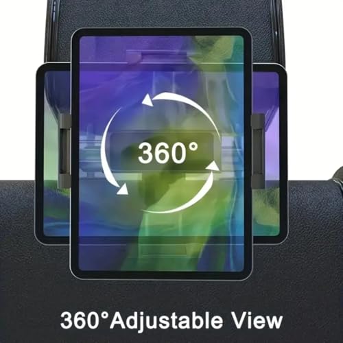Hylley Tablet-Halterung für Kopfstütze, Verstellbare Autositz-Halterung, Universal-Tablet-Halter, Schwarz