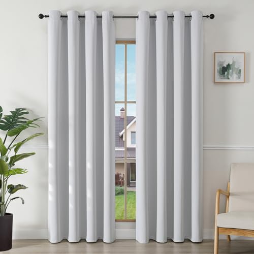 Image of Joydeco Blackout Curtains Bedroom, Black Out Curtain Thermal Insulated Eyelet Top for Room Darkening, Curtains & Drapes Window Treatments Blinds for Living Room Nursery, 2 Panels Home Decoration