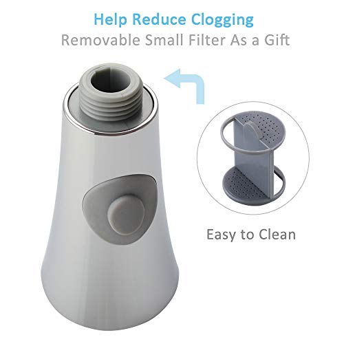 Kitchen Faucet Spray Head, Angle Simple Kitchen Sink Pull Down Faucet Sprayer Nozzle Pull Out Hose Spray Head Spout Replacement Part Pull Out Faucet Spray Assembly, Chrome #TOP3