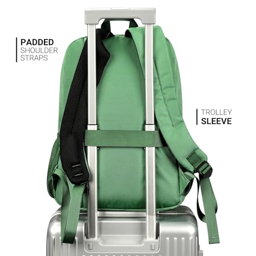 Image of ZORFIN 26L Backpack for College, and Travel: Water Resistant Bookbag - Lemon Green
