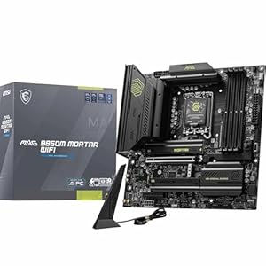 MAG B860M Mortero WiFi Motherboard, mATX – Soporta procesadores Intel Core Ultra (Serie 2), LGA 1851 – DDR5 Memory Boost 9200+ MT/s OC, 1 x PCIe 5.0 x16, 1 x M.2 Gen5, LAN 5G, Wi-Fi 7