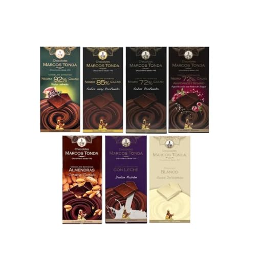 Chocolates Marcos Tonda – Pack Boama | Chocolate Negro Y Chocolate Con Leche 7 Productos | Caja De Chocolates Para Regalar | Chocolates Originales Para Regalar | Desde 1793