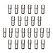 BE-TOOL 25 Pcs Shelf Support Pegs with 5×6×14 MM Silver Round Spoon Shelf Peg for Mechanical Assembly Processing Applications, Cabinets, Bookshelves, Display Cabinets, Furniture
