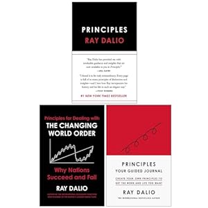 Book cover Ray Dalio 3 Books Collection Set (Principles Life and Work, Principles for Dealing with the Changing World Order, Principles Your Guided Journal)