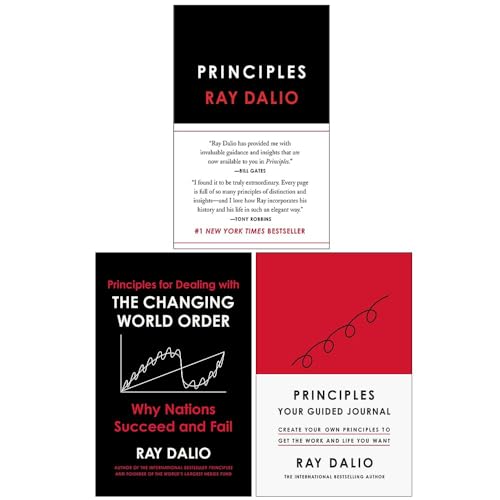 Ray Dalio 3 Books Collection Set (Principles Life and Work, Princ...