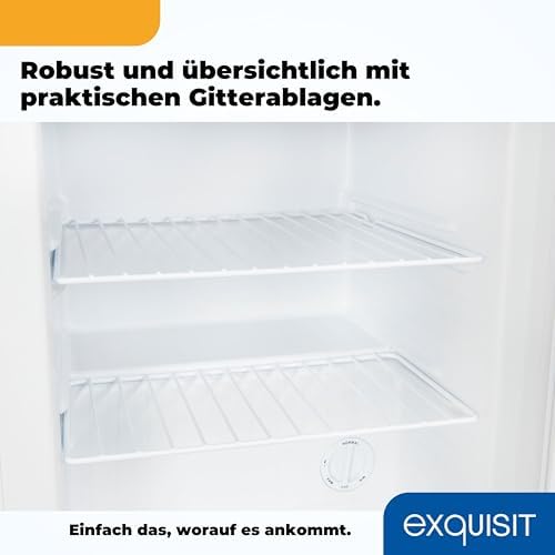 8. Bild von Exquisit Mini Gefrierschrank GB60-150E weiss | 42 l Nutzinhalt | Schwarz | Klein und kompakt | Türanschlag wechselbar | Gefrieren