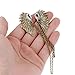 FEESHOW Sweater Clip Collar Clip Angle Wings Brooch Pin Tassels Collar Pin Shirt Collar Pin Brooch Antique Bronze One Size