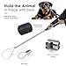 ZHEQOGZH Dog Catcher Pole Animal Control Pole Stainless Steel Pig Holder Catcher Cat Catcher Pole Heavy Duty Catch Pole for Animals Cats Hogs Pigs and Small/Medium Dogs, Rod Length 30 inches