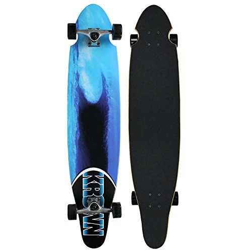 Krown Longboards Blue Wave Complete Longboard Kicktail #TOP16