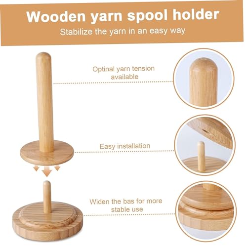 Portahilos de madera para crochet ideal para tejer cómodamente en el sofá 4
