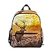 Produktbild BIGJOKE Kinder Rucksack Afrikanische Wildtiere Hirsch Druck Kleinkind Schulranzen Reise Elementary Schulranzen Vorschule Kindergarten für Mädchen Jungen Kinder