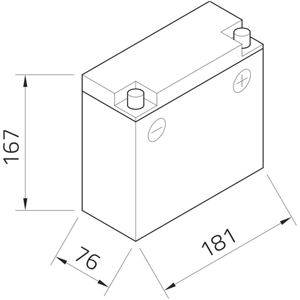 intAct Block-Power BP12-24N | 12V 24Ah | Batteria di alimentazione di alta qualità e affidabile | Batteria AGM senza manutenzione