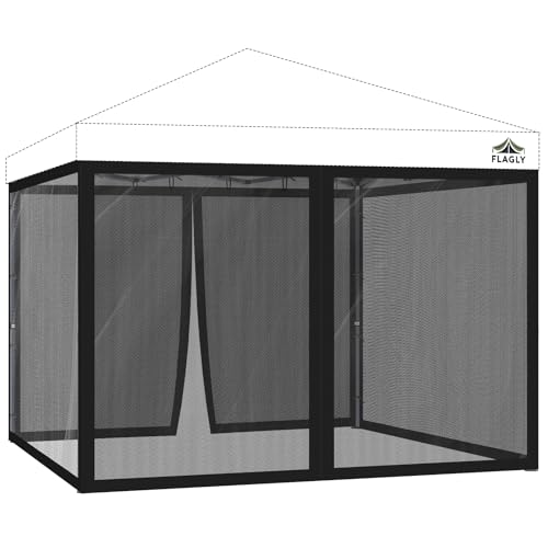 10x10 ft Mosquito Netting for Pop Up Canopy, Universal Bug...