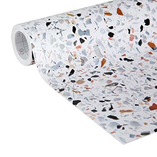 Duck 286457 Easyliner Adhesive Laminate Surfaces Shelf Liner, Terrazzo, 20 In. X 15 Ft, 6 Rolls #TOP1