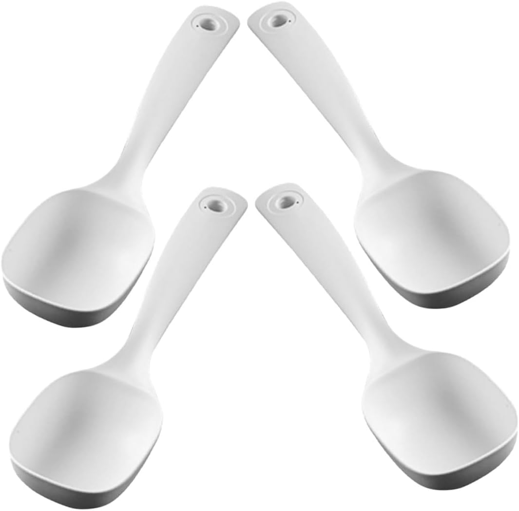 4pcs Long Handle Soup Ladle Spoon, Pp, Heat Isolation Handle