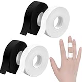 4 Rollen(1.5cm*10m) Fingertape,Finger Tape,Hautfreundliches Sporttape Klettertape Tapeverband Weiß Und Schwarz Selbstklebend Tapeband Für Fußball,Klettern,Handball