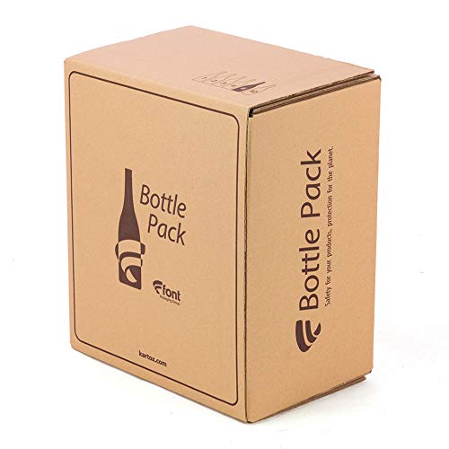 Cajas de cartón para envío de 6 botellas con divisor de alta protección Only Boxes (Pack de 5) 5