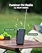 GOODaaa Solar Power Bank, 45800mAh Wireless Portable Charger Built-in Cables,15W Fast Charging Solar Charger, USB C in&Out and USB A Battery Pack for Outdoor with Radio,Flashlight
