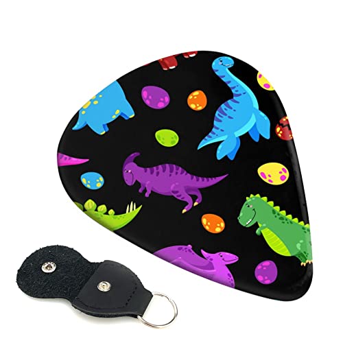 FUCVNPZ Lot de 6 médiators en celluloïd, motif dinosaure, fins, moyens et lourds pour guitares acoustiques, électriques… - Les Beatles, Paul McCartney, John Lennon, RIngo Starr, George Harrison FUCVNPZ Lot de 6 médiators en celluloïd, motif dinosaure, fins, moyens et lourds pour guitares acoustiques, électriques…