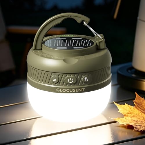 Glocusent Camping Lights Rechargeable, 5000mAh 120H Runtime, Led Camping Lantern