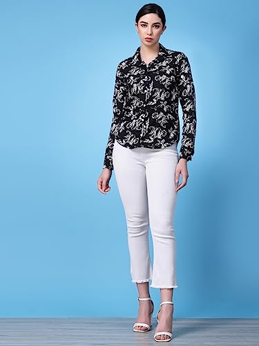 Image of OOMPH! Women's Cotton Regular Fit Floral Button Down Shirt