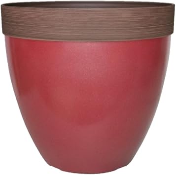 Southern Patio Hdr-077084 Hornsby Planter, Resin, Red