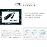 REVODATA 5MP IP65 Wodoodporna kamera IP POE, 12 sztuk diod LED IR Night Vision, obiektyw 3,6 mm Ultra HD Mini wewnętrzna kamera wideo CCTV H.265/H.264 (I704-2-P-HSV6)