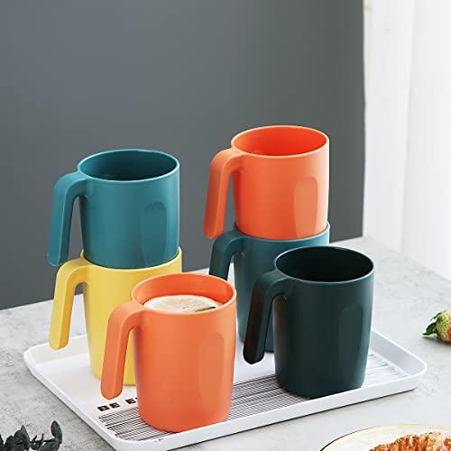 Kyraton Plastic Mug Set 8 Pieces, Unbreakable And Reusable Light Weight Travel Coffee Mugs Espresso Cups Easy To Carry And Clean Microwave Safe Bpa Free Dishwasher Safe (Mutil Color) #TOP4