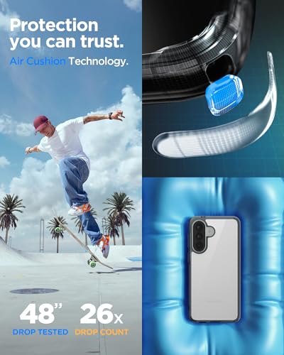 Image of Spigen Ultra Hybrid Case for Samsung Galaxy A57 5G, Space Crystal | Shockproof, Transparent, Slim Fit, Thermoplastic Polyurethane, Poly Carbonate, Glossy