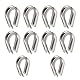 LEONTOOL 10pcs M10 304 Edelstahl Kausche für 3/8 Zoll Durchmesser Drahtseil Kabelkauschen Rigging 10mm Drahtseil Rohr Kausche Heavy Duty Kabelklemmen Sortiment
