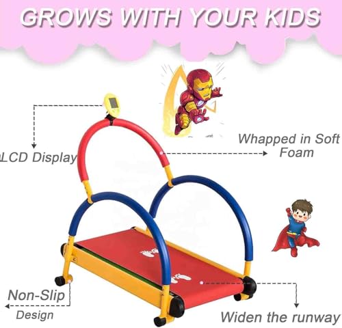 Image of Kids Treadmill with LED Display, Fun Fitness Equipment for Children, Encourages Active Play and Healthy Habits