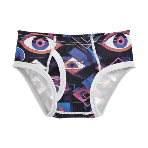 KLL Evil Eye Circle White Obsidian Toddler Boys' Cotton Underwear Briefs Cute Undies