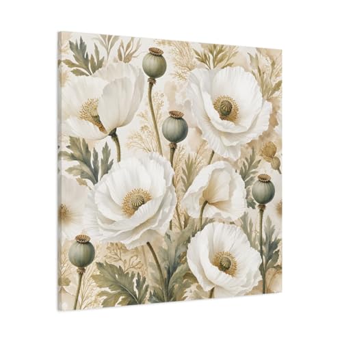Art mural floral blanc un havre de paix botanique pour votre maison