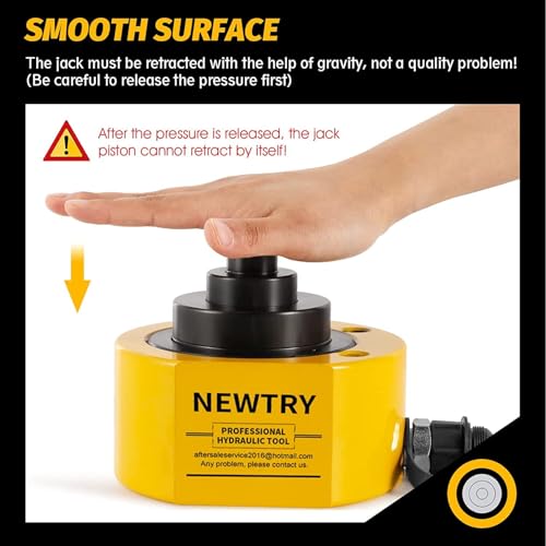 Image of NEWTRY 100 ton Low Profile Hydraulic Jack Porta Power Kit + CP-700 Manual Hydraulic Hand Pump Multi Section Jack, 2.72 inch Stroke Industrial Mini Hydraulic Cylinder