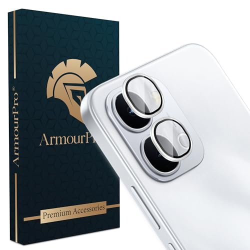 Image of ArmourPro Camera Lens Protector for Vivo T5x, Y51 Pro and Y31D (6.76 Inches) Tough HD Individual Aluminum Alloy Rings 9H Camera Cover, Scratch-Resistant,Camera Lens Protection| Silver, 1 Pack