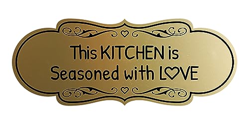 Panneau gravé au laser Signs ByLITA design élégant fini or brossé résistant