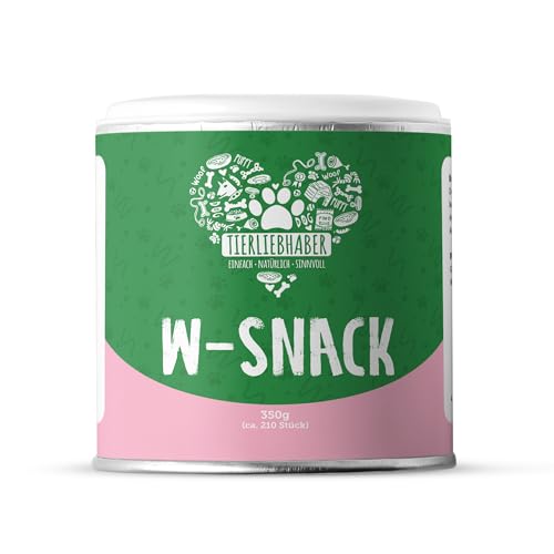 TIERLIEBHABER – W-Snack Hundeleckerli als Ergänzung zur Wurmkur Hund – Hundesnack zur Unterstützung bei Entwurmung Hund – Unterstützt Entwurmungsmittel für Hunde – 350g Dog Treats