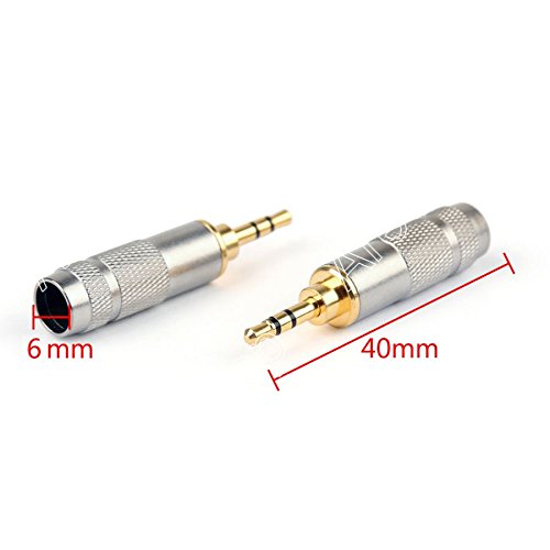 2PCS 2.5mm Stereo Male Repair Headphone Jack Plug miniatura 2