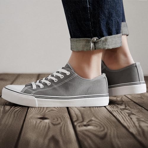 Image of ZGR Mens Classic Casual Shoes,Lace-up Fashion Sneakers,Low Top Canvas Sneakers for Men