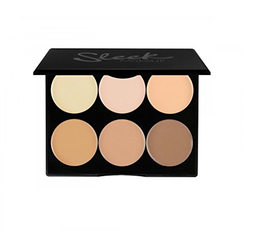 Sleek MakeUP - Contour and Highlighting Makeup Kit - Foundation/Concealer Palette Cruelty Free & Hypoallergenic for Light/Fair Skin Tones, 12g/0.42oz