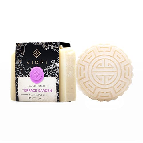 Viori Terrace Garden Shampoo & Conditioner Bar Set - Handcrafted With Longsheng Rice Water & Natural Ingredients - Sulfate-Free, Paraben-Free, Phthalate-Free, 100% Vegan #TOP6